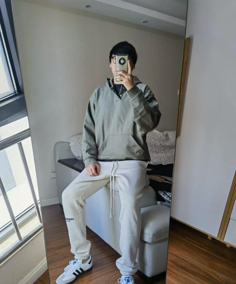 Essentials Fear of God Relaxed Fit Joggers Sage Grey view
