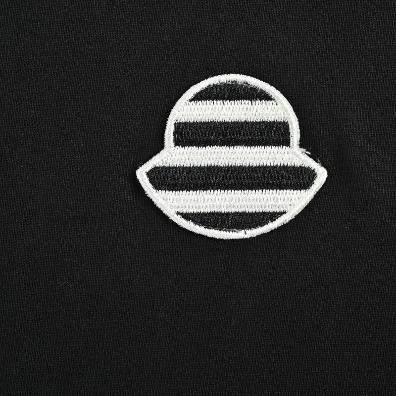 Black Minimalist Short Sleeve T-Shirt with Chest Logo view