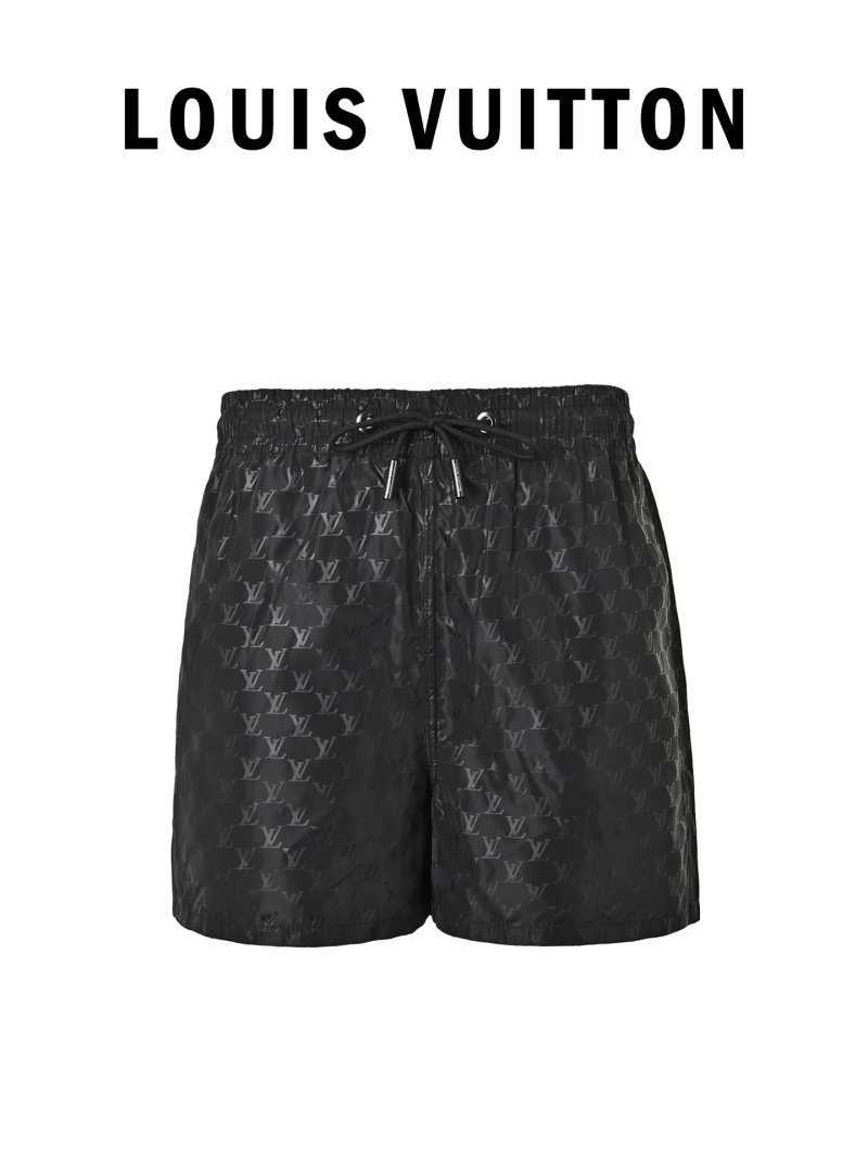 Black Monogram Nylon Shorts