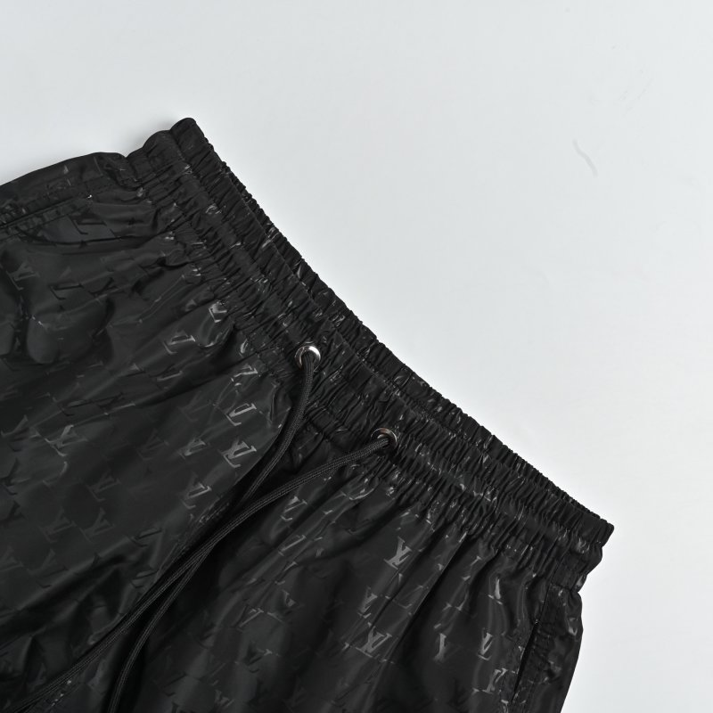Black Monogram Nylon Shorts view
