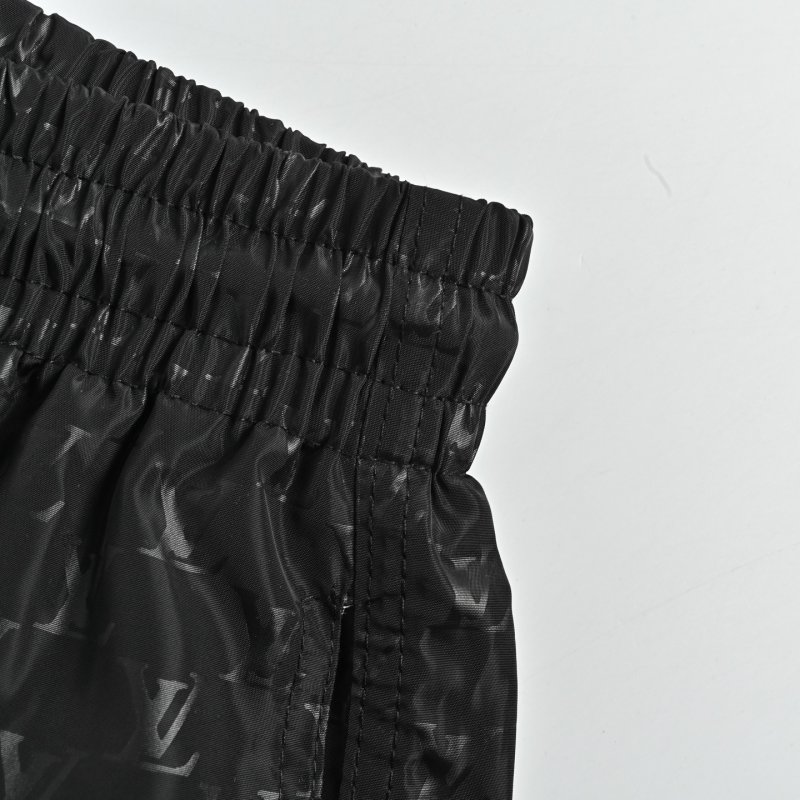 Black Monogram Nylon Shorts view