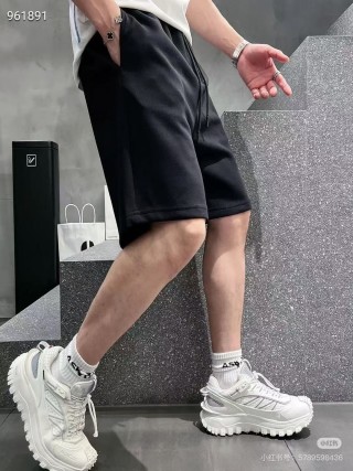 Prada Black Technical Shorts with Triangle Logo view 4