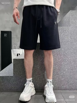 Prada Black Technical Shorts with Triangle Logo view 5