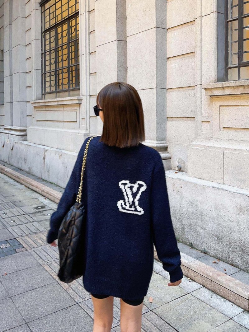 Louis Vuitton LV Logo Navy Knit Sweater view