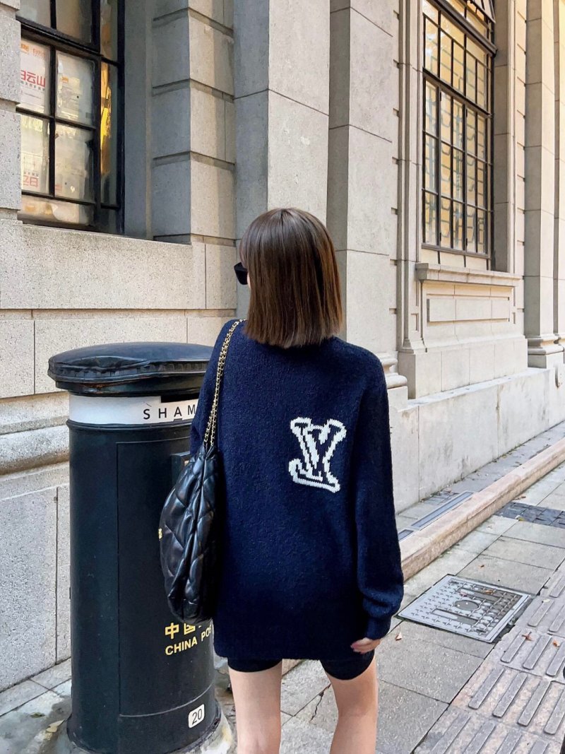 Louis Vuitton LV Logo Navy Knit Sweater view