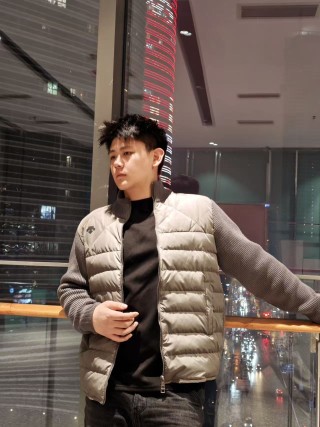 Beige Puffer Down Vest Jacket view 2