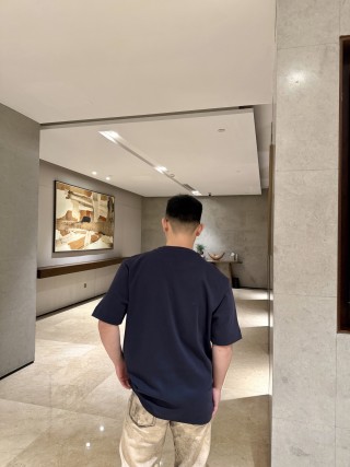 Fendi Navy Pocket T-Shirt with Zipper Detail view 6