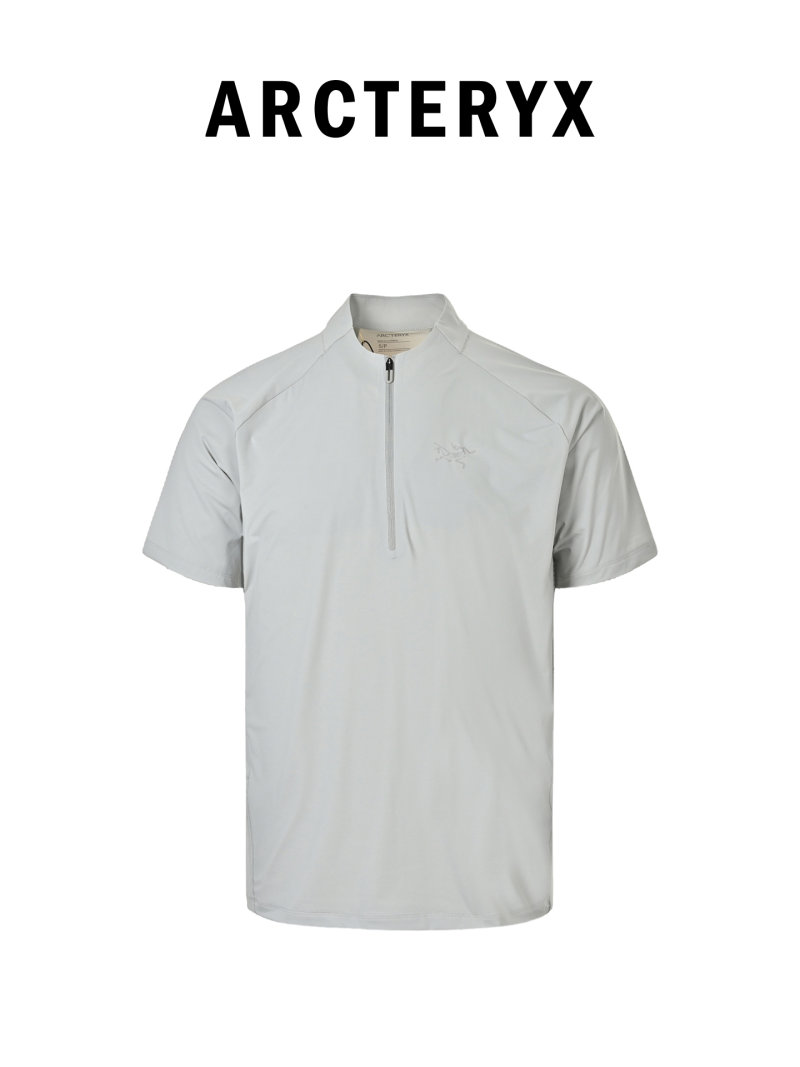 Arcteryx Grey Short-Sleeve Quarter-Zip T-Shirt view