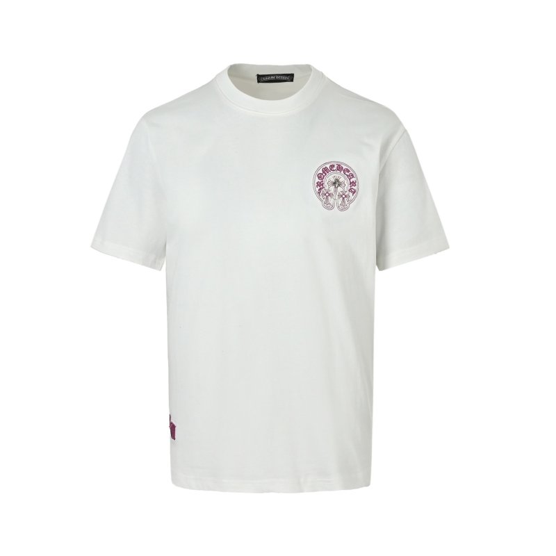 Chrome Hearts White T-Shirt with Purple Cross Print view