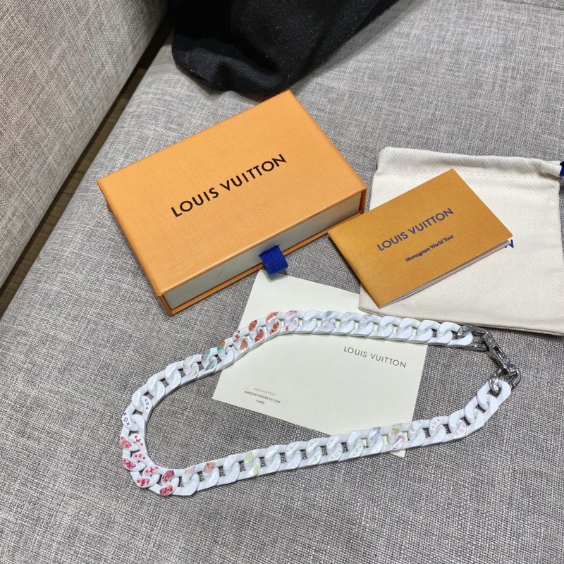 Louis Vuitton Chain Links Patches Multicolor Necklace