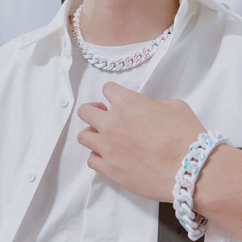 Louis Vuitton Chain Links Patches Multicolor Necklace view