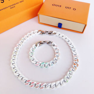 Louis Vuitton Chain Links Patches Multicolor Necklace view 9