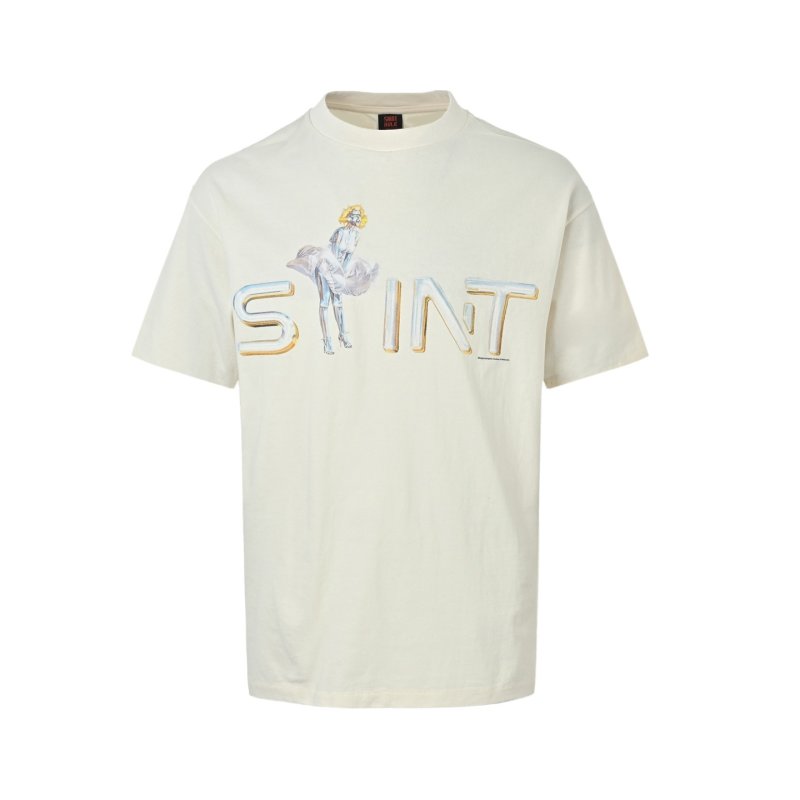 Saint White Graphic T-Shirt view