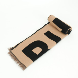Burberry BBR Oversized Letter Double-Sided Fringe Scarf Camel view 9