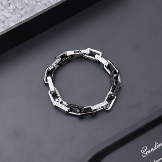 Louis Vuitton Monogram Chain Bracelet Silver & Black view 1