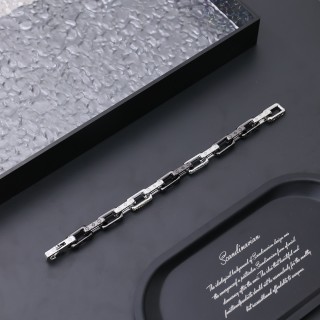 Louis Vuitton Monogram Chain Bracelet Silver & Black view 2
