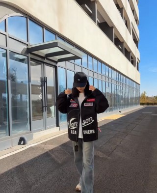 Supreme Black Multi-Patch Windbreaker Jacket view 2