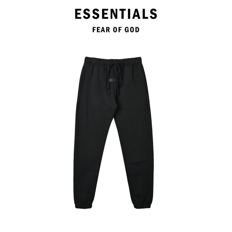 Essentials Black Logo Sweatpants view