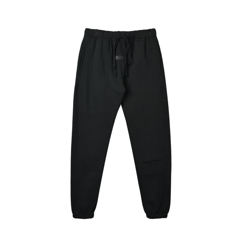 Essentials Black Logo Sweatpants view