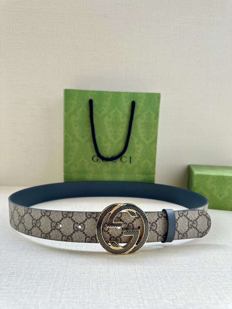 Gucci GG Supreme Canvas Belt with Interlocking G Buckle