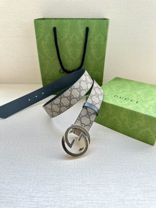 Gucci GG Supreme Canvas Belt with Interlocking G Buckle view 2