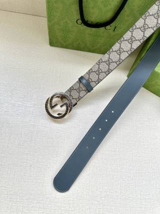 Gucci GG Supreme Canvas Belt with Interlocking G Buckle view 4