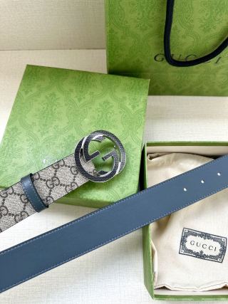 Gucci GG Supreme Canvas Belt with Interlocking G Buckle view 8