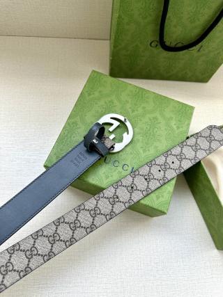 Gucci GG Supreme Canvas Belt with Interlocking G Buckle view 9