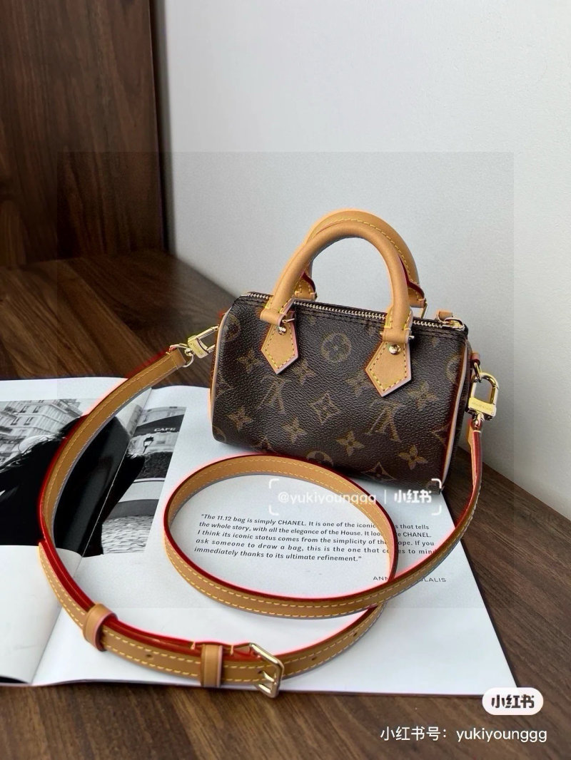 Louis Vuitton Monogram Speedy Handbag with Shoulder Strap