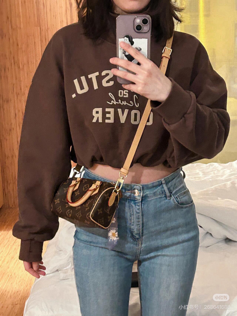 Louis Vuitton Monogram Speedy Handbag with Shoulder Strap view