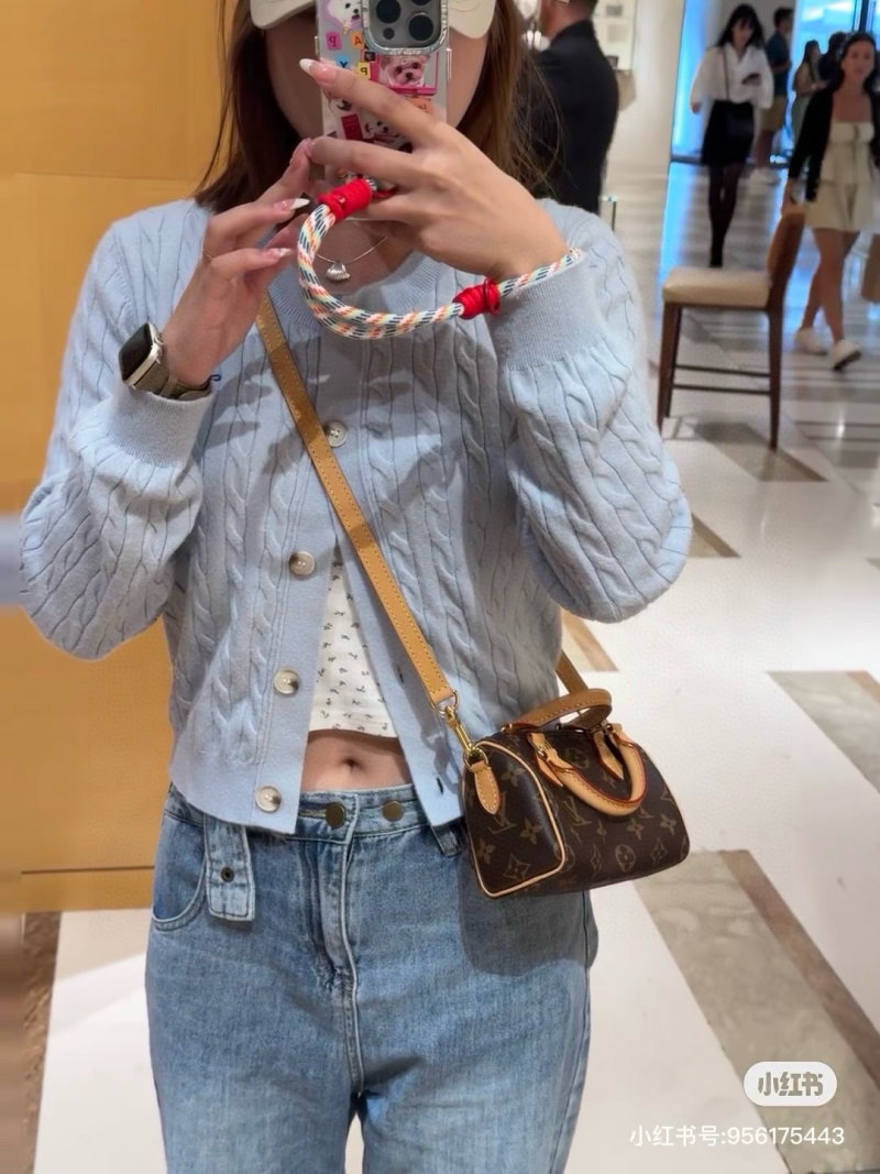 Louis Vuitton Monogram Speedy Handbag with Shoulder Strap view