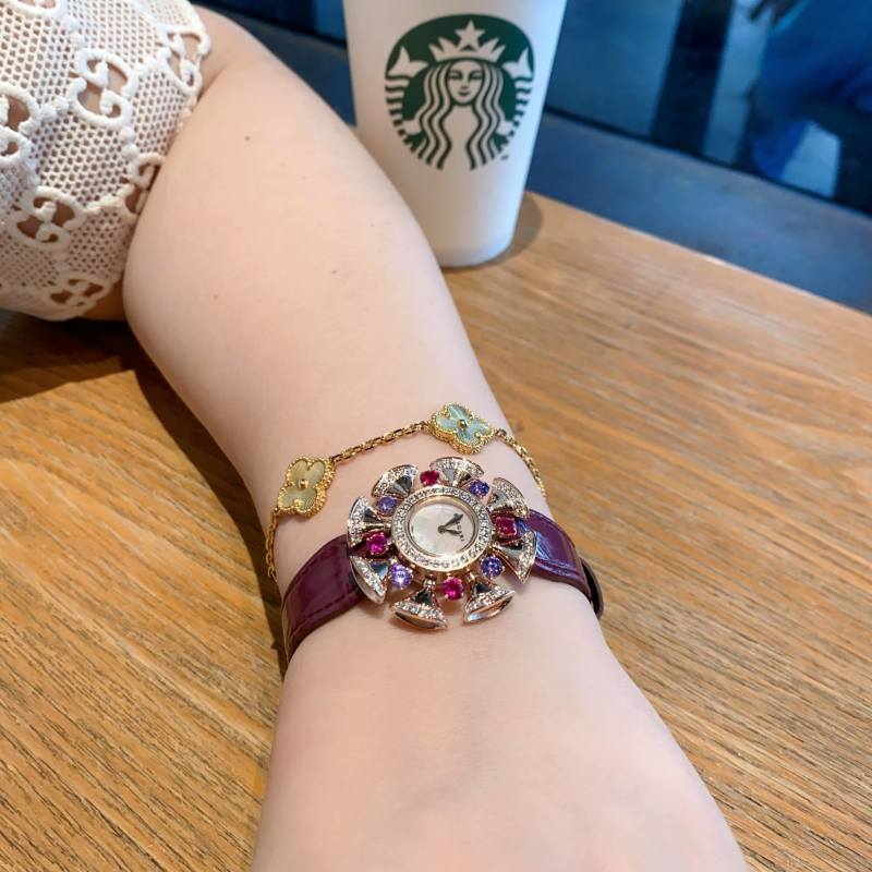 Bulgari Divas' Dream Rose Gold Purple Amethyst Watch