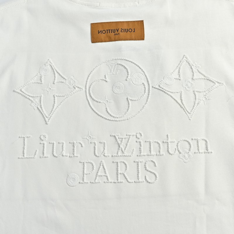 White Embroidered Graphic T-Shirt view