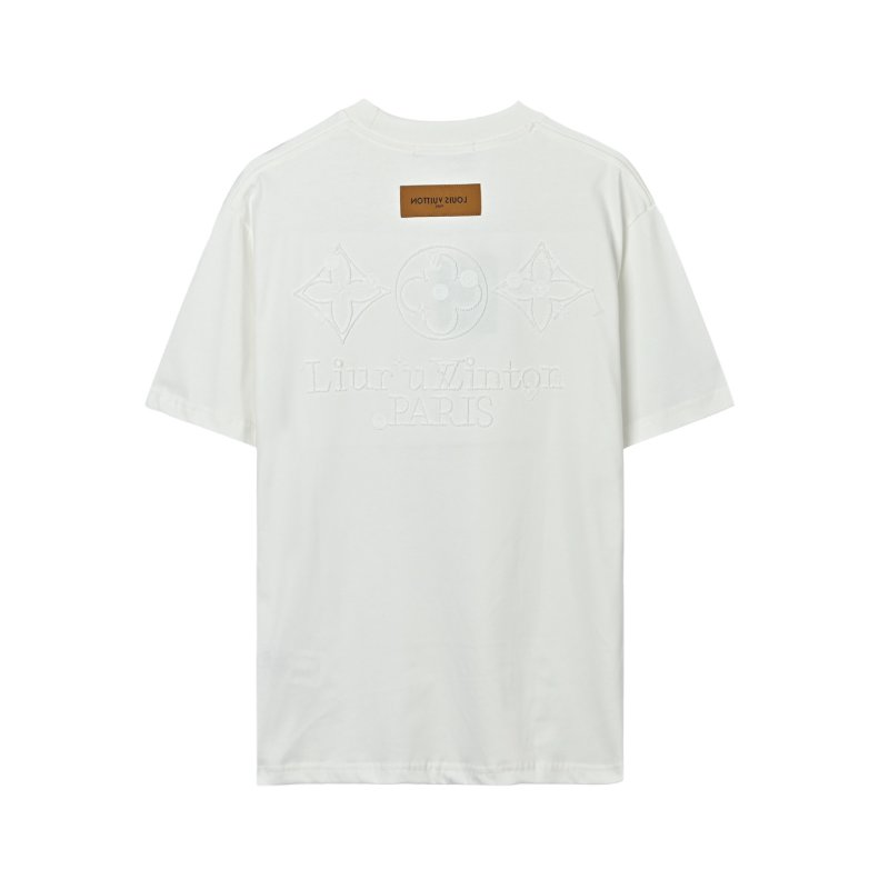White Embroidered Graphic T-Shirt view
