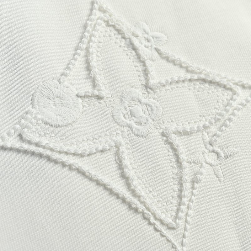 White Embroidered Graphic T-Shirt view