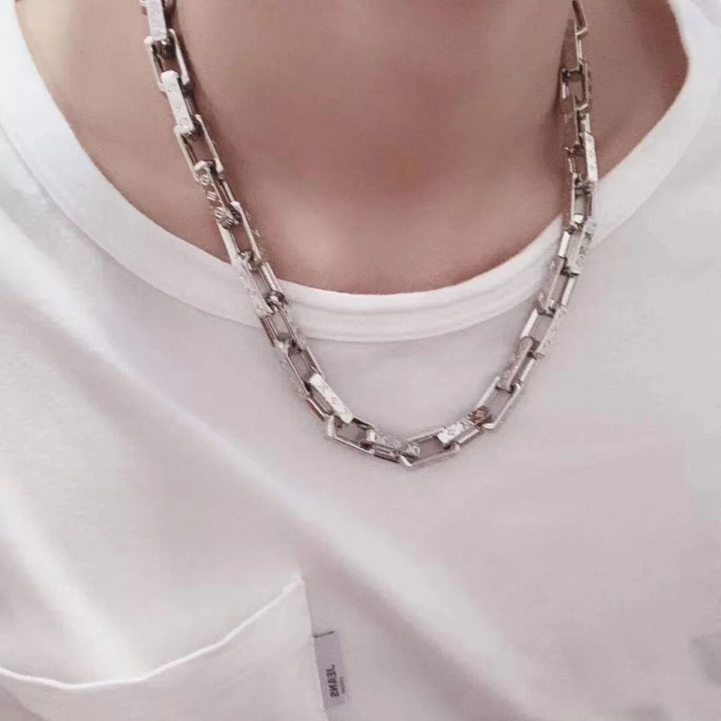 Louis Vuitton Monogram Silver Chain Necklace view
