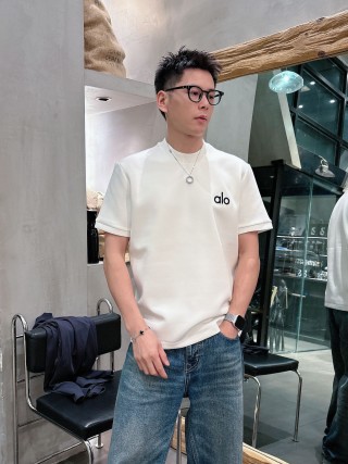 Alo Yoga Logo T-Shirt White view 1