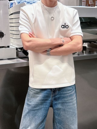 Alo Yoga Logo T-Shirt White view 3