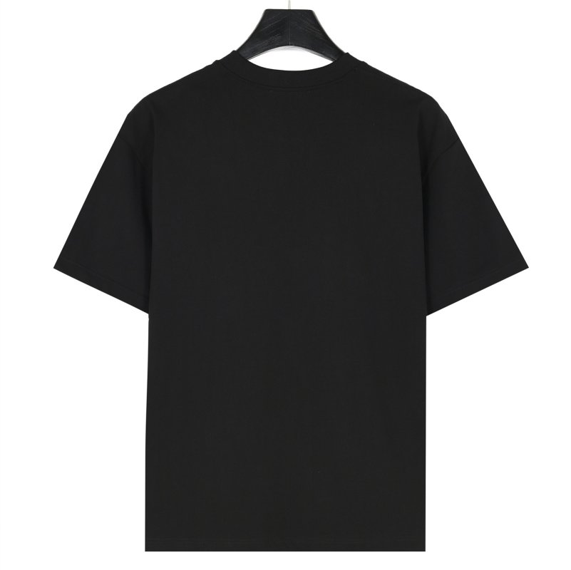 Black Graphic Print Oversized T-Shirt - Blue Drip Globe Design view