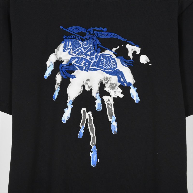 Black Graphic Print Oversized T-Shirt - Blue Drip Globe Design view