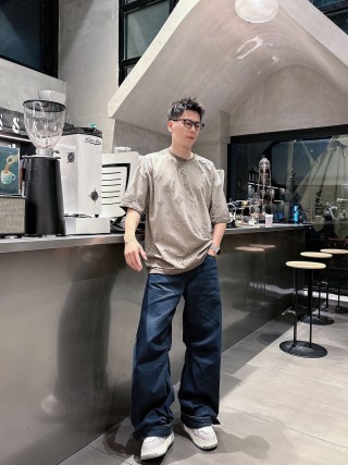 Louis Vuitton Monogram Distressed Grey T-Shirt view 6