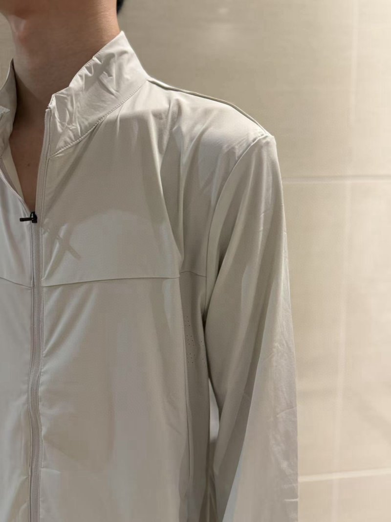 White Lightweight Zip Sunscreen Jacket view