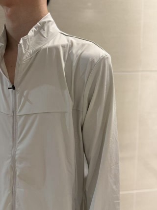 White Lightweight Zip Sunscreen Jacket view 3