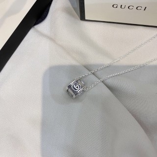 Gucci Double G 925 Silver Pendant Necklace view 1