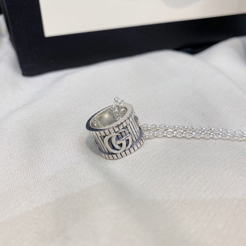 Gucci Double G 925 Silver Pendant Necklace view