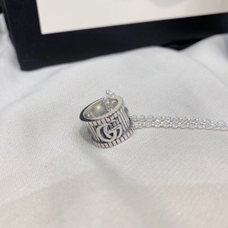 Gucci Double G 925 Silver Pendant Necklace view 3