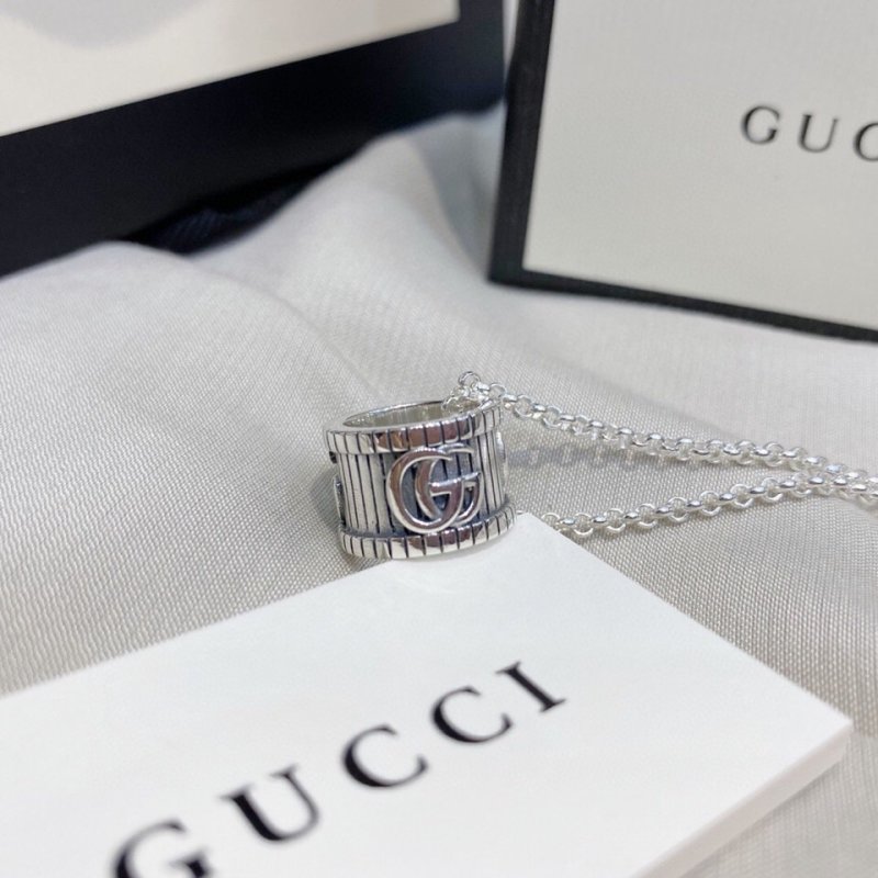 Gucci Double G 925 Silver Pendant Necklace view
