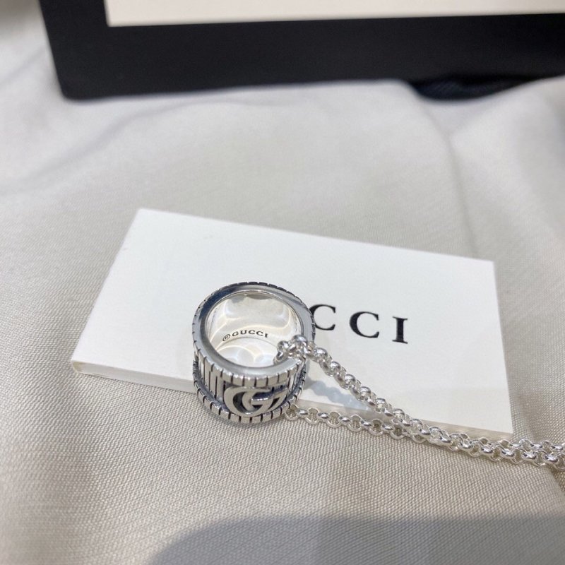 Gucci Double G 925 Silver Pendant Necklace view
