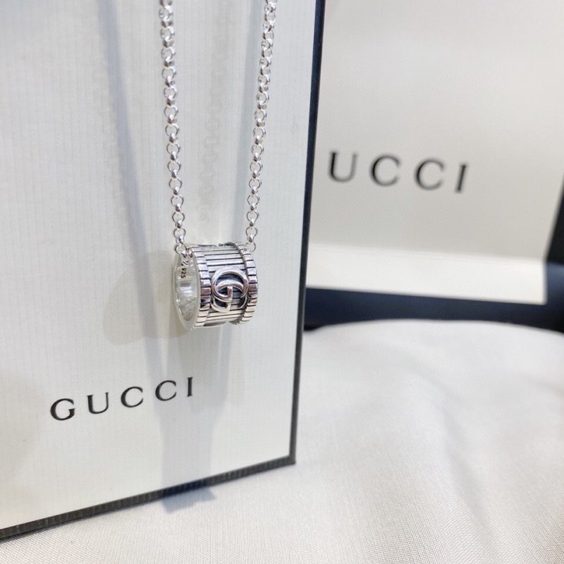 Gucci Double G 925 Silver Pendant Necklace view