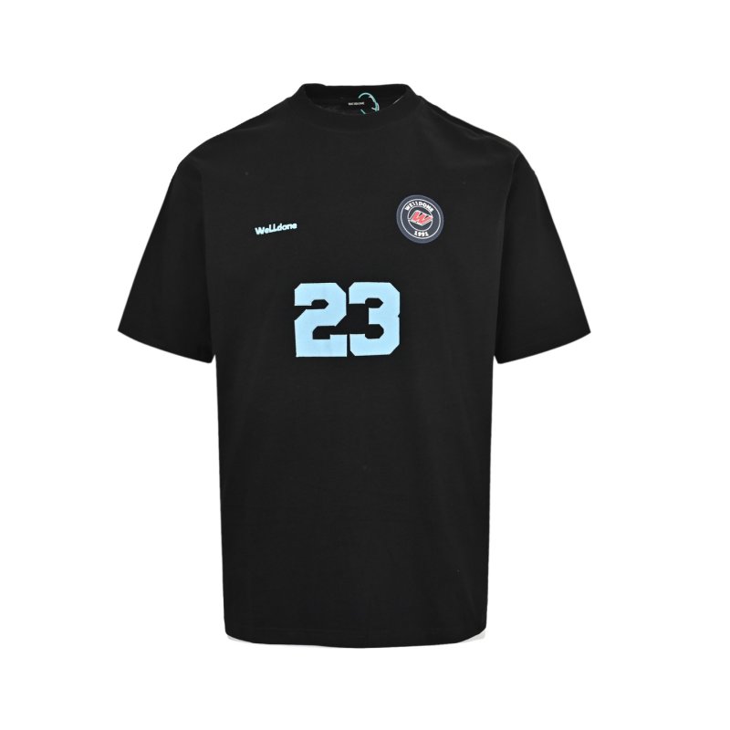 Black WELLDONE 23 Number Print T-Shirt view